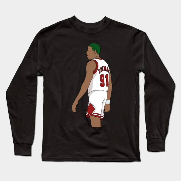 Dennis Rodman Long Sleeve T-Shirt by souvenirmala